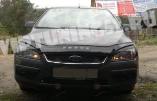 Дефлектор капота (мухобойка) FORD Focus с 2004-2008 г.в (Форд Фокус) Вип Тюнинг